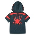 thumbnail image 6 of Marvel Spider-Man Miles Morales Short Sleeve Hooded T-Shirt and Short (Boys), 2 Piece Set, Sizes 4-12, 6 of 7