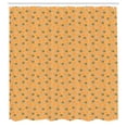 thumbnail image 3 of Ambesonne Honey Bee Shower Curtain, Flies and Hexagon Shapes, 69"Wx84"L, Orange Mustard, 3 of 5