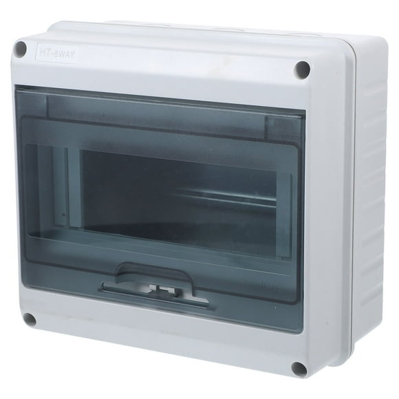 Phenofice Small Plastic Breaker Box White with and Clear Transparent Window for Electrical Safety