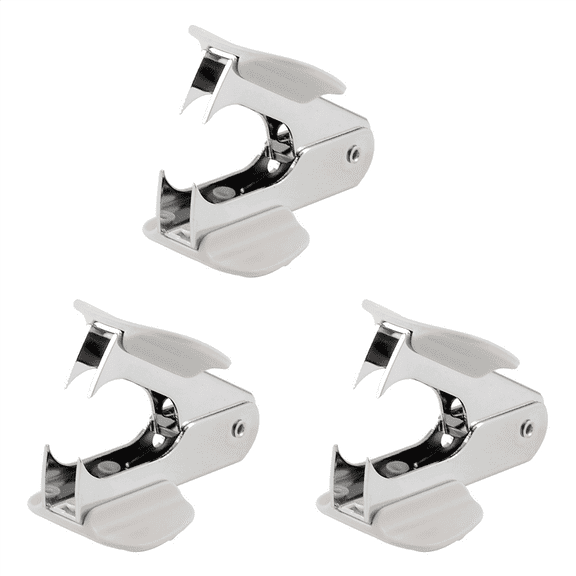 3X Students Steel Pine Style Staple Remover White for 24/6 26/6 Staples