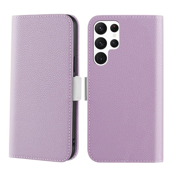 For Samsung Galaxy S22 Ultra Leather Case Magnetic Flip Stand Card Holder Wallet Shockproof Cover