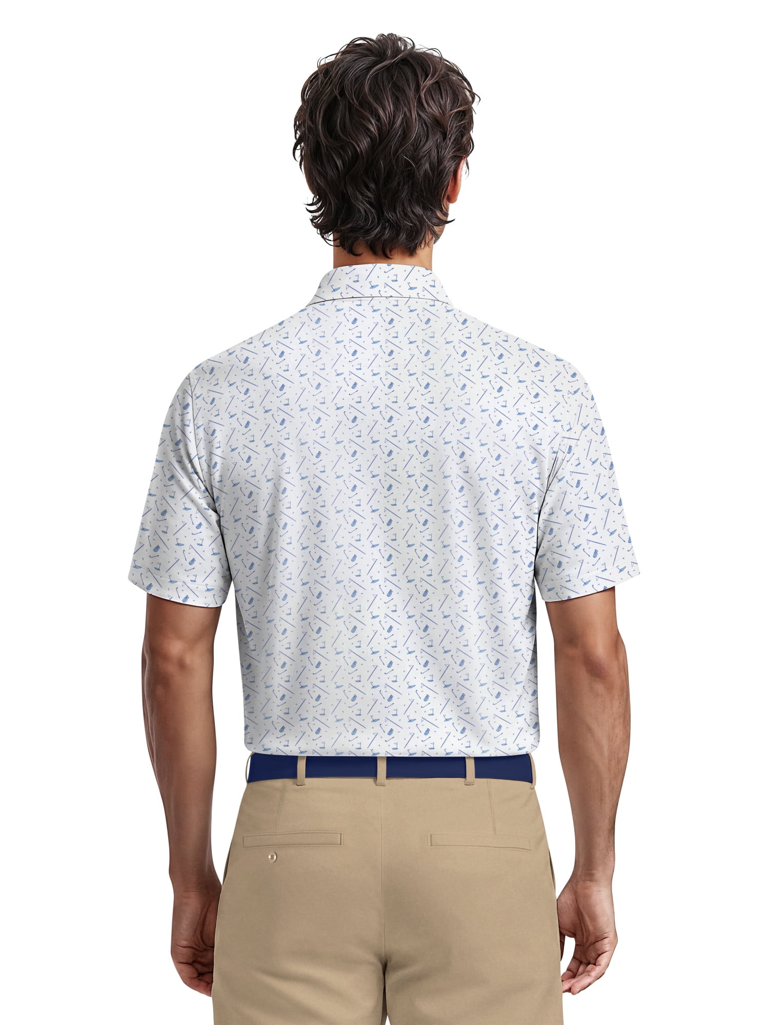 Ben Hogan Men's & Big Men's Performance Golf Themed Short Sleeve Polo Shirt, up to 5XL