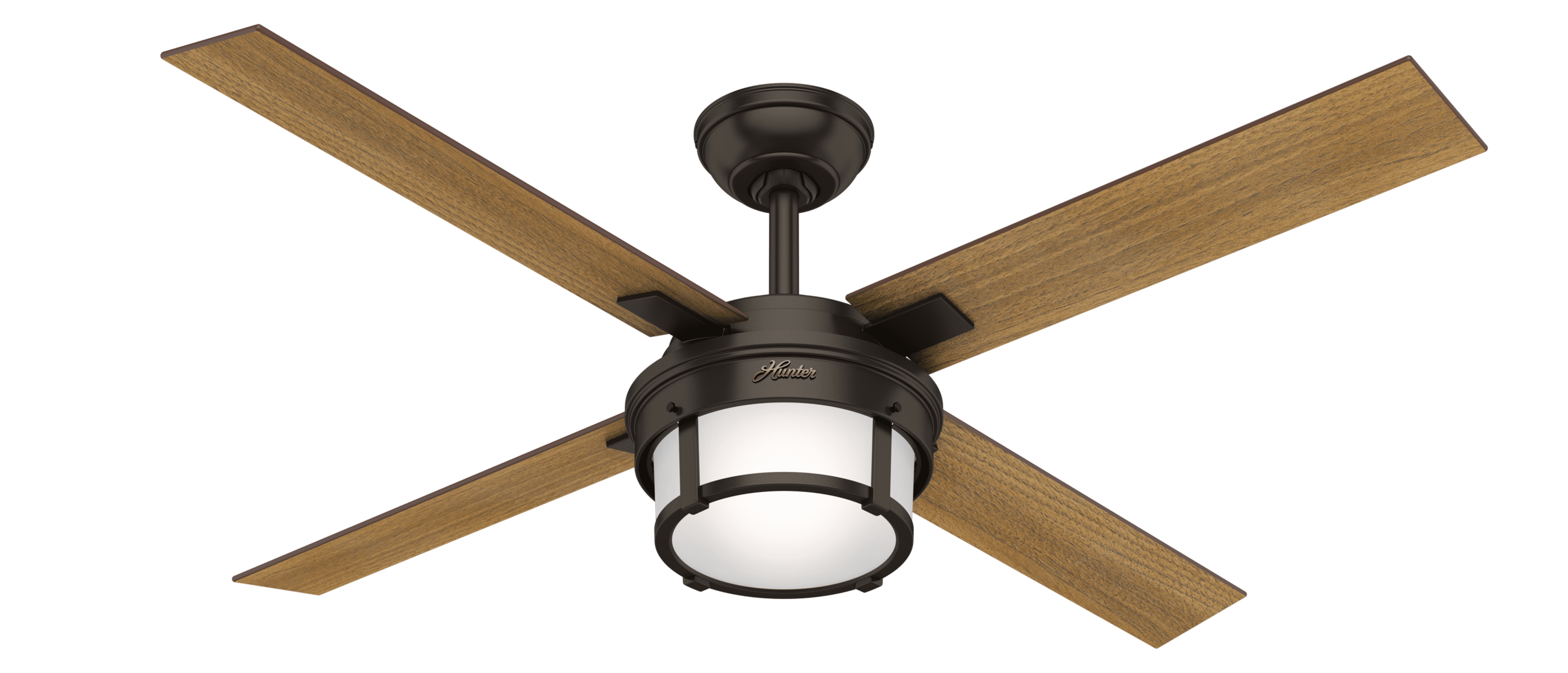 Hunter 52" Maybeck Premier Bronze Ceiling Fan with Light Kit and Remote