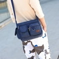 thumbnail image 4 of FNFYFH Canvas Shoulder Bag for Mens Multi-pockets Messenger Bag Sling Bags School Crossbody Bags Travel, 4 of 7