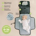 thumbnail image 2 of KeaBabies Cambiador de pañales portátil – Cambiador de viaje impermeable para bebé, embrague de pañales plegable, alfombrilla de viaje desmontable para cambiador de pañales, alfombrilla para cambio de, 2 of 5
