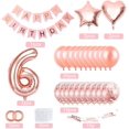 thumbnail image 2 of Globo De 6 Cumpleaños Niña, Globo 6 De Oro Rosa, Globos De Cumpleaños De Oro Rosa De 6 Años, Globo De Niña De 6 Años, Globos De Cumpleaños De Oro Rosa, Decoración De Fiesta De Cumpleaños De Niña De 6, 2 of 5