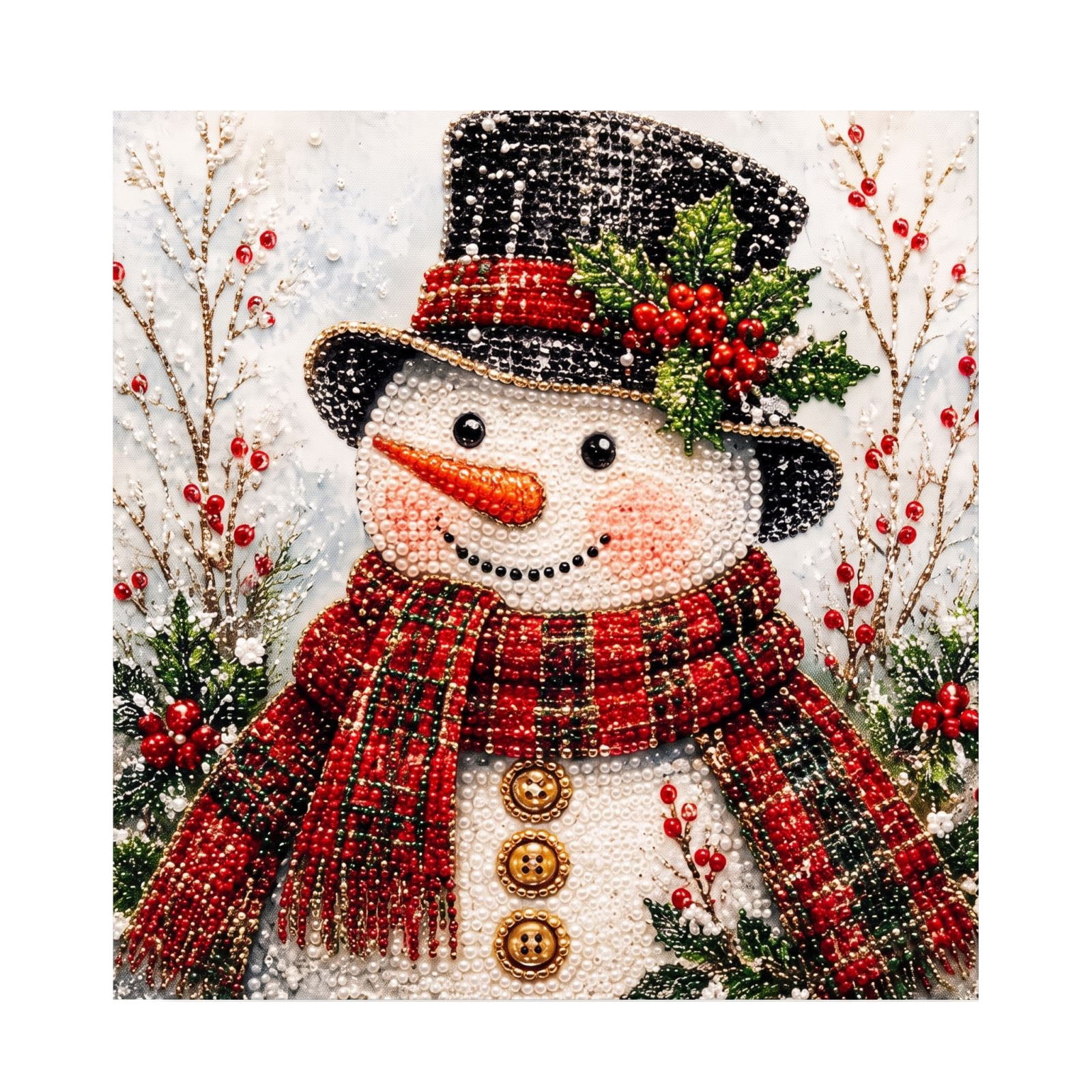 Christmas Pearl Art DIY Kit 5D Diamond Painting Set for Adults Holiday Crystal Bead Picture Xmas Wall Decor Gift Festive Home Decoration Craft Set