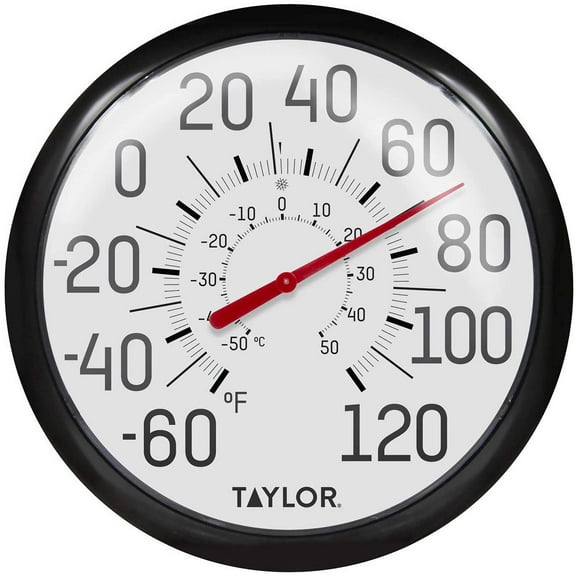 Taylor Precision Products Big & Bold Wall Thermometer Limited Edition - Analog - One Size Black