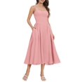 thumbnail image 1 of Vestido AGYMNX para mujer, corsé, muslo, tirantes finos, color rosa S, 1 of 5