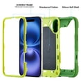 thumbnail image 4 of Dteck for iPhone 16 Case with Double Ring Stand, Heavy Duty Silicone +PC Military Grade Shockproof Back Cover for iPhone 16,Avocado, 4 of 6