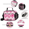 thumbnail image 3 of FORMRS Student Lunch Bag Insulated Reusable Cooler Box with Zipper Pockets, Heart Geometric, 3 of 9
