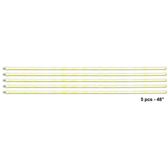 Queens of Christmas C9-ICETUBE-YE-04-5 48 in. Icetubes Light, Yellow - Pack of 5