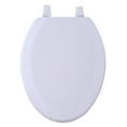 thumbnail image 2 of Elongated Wood Toilet Seat, White - 19 Inch - Fits All Elongated Size Fixtures - Easy To Install Fantasia By   Decor, 2 of 3