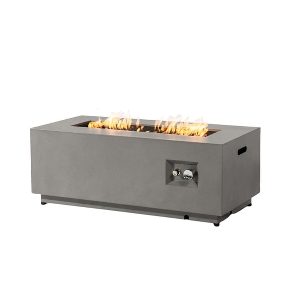 42" Rectangular Propane Fire Pit Table Low-Profile Patio Heater 50,000 BTU