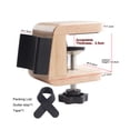 thumbnail image 2 of yeacher Solid Wood Guitar Wall Mount with Silicone Padding, Adjustable for Acoustic/Electric Guitars & Bass, Anti-Slip Design, Fits 3.5cm Desktops, RGT-4W Model, 2 of 6