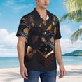 thumbnail image 3 of Disketp Casino Cards Poker Hawaiian Shirts for Men,Mens Casual Short Sleeve Button Down Shirts Beach Shirt,Small, 3 of 7