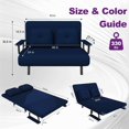 thumbnail image 2 of Timbernest 5-in-1 Convertible Sleeper Chair, Futon Sofa Couch Bed for Living Room, Space Saving, Blue, 2 of 15