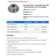 thumbnail image 2 of Rear Brake Rotor - Compatible with 1998 - 2004 Chevy S10 2.2L 4-Cylinder 1999 2000 2001 2002 2003, 2 of 2
