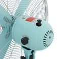 thumbnail image 6 of Better Homes & Gardens 16" 3-Speed Mint Retro Metal Oscillating Adjustable Height Stand Fan, 6 of 9