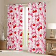 thumbnail image 2 of Feelyou Bowknot Black Out Curtains, Pink Plaid Abstract Curtains Pack of 2 (42x63 Each), 2 of 6