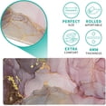 thumbnail image 3 of Rose Gold Marble Mouse Pad Abstract Pink Desk Mat 31.5x11.8 Inch Marbled Texture Non-Slip Rubber Base Mice Pad Extended Large Mouse Mat Desk Pad Stitched Edges Keyboard Mouse Mat Desk Pad, 3 of 5