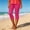 Hot Pink, variant on Women's Mid Waist Lace Trim Capri Leggings, Solid Soft Stretch Fabric, Elegant 7/8 Cropped Base Layer Pants Yellow S