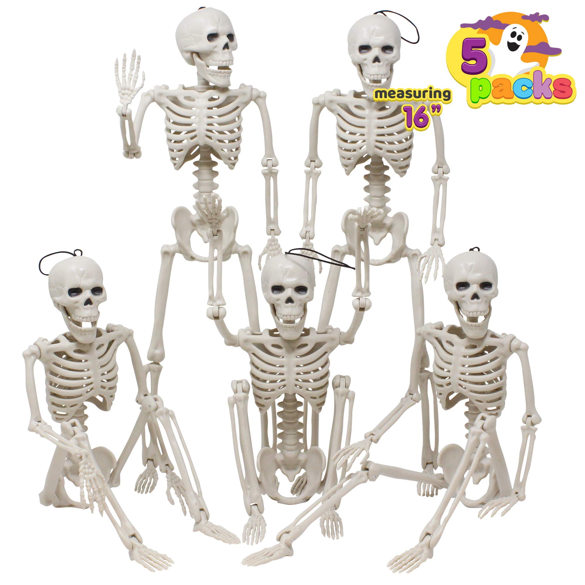 JOYIN Posable Halloween Skeletons, Full Body Posable Joints Skeletons 5