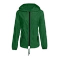 thumbnail image 5 of WIZUTIZ Women's Waterproof Rain Jacket Zip Up Hooded Lightweight Packable Long Sleeve Outdoor Windbreaker Raincoat with Pockets Coat Layer Top, 5 of 5
