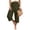 Army Green, variant on Cmtiyu Linen Pants Women Elastic Waist Wide Leg Capri Pants with Pockets Casual Loose Outdoor Cropped Pants S-2XL