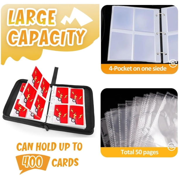 large binder for pokemon cards Large-Capacity 540 Card & TCG small bindersthe Big X Binder is here to dominate Jumbo Card Binder - 100