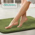 thumbnail image 5 of Soft Memory Foam Bath Mat Luxurious Absorbent Non Slip Bathroom Shower Rug 20" x 32" Sage Green, 5 of 5