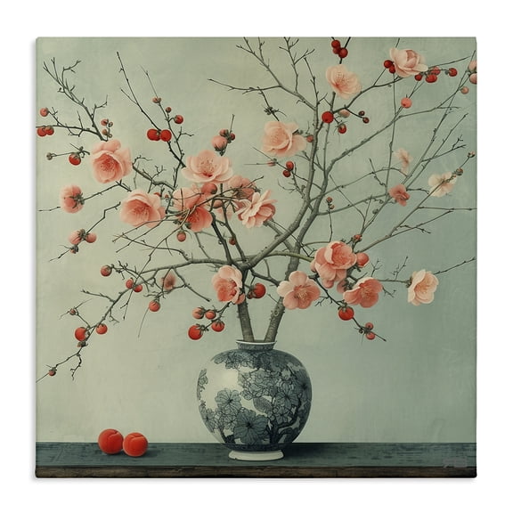 Stupell Industries Cottage Historical Flower Vase Canvas Art, 17 x 17, by RB