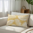 thumbnail image 6 of Palm Leaves Yellow Throw Pillow Cover 12 x 20 Inch Decorative Pillow Cover Summer Botanical Coastal Tropical Lumbar Pillowcase Seasonal Rectangle Cushion Case for Couch Sofa Bed Living Room, 6 of 9