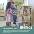 thumbnail image 2 of Guidecraft EdQ Rotating Book Display - Natural: 3-Tier 360 Spinning Wooden Bookshelf for Kids with Acrylic Shelves for Classroom or Bedroom, 2 of 5