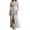 Gray, variant on Women's Denim Print Maxi Shirt Dress Mesh Patchwork Long Sleeve Button Down A-Line Flowy High Slit Casual Party Dress with Collar