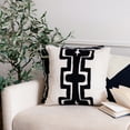 thumbnail image 2 of Fame Geometric Handmade Decorative Throw Pillow, Onyx/ivory, 24" x 24", Count per Pack 1, 2 of 8
