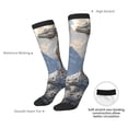 thumbnail image 4 of Xecao Silver Dragon Mountain Peaks Print Compression Socks for Both Men And Women for Running, Travel, Flight, Nurse, 4 of 6