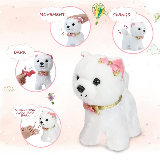 present pets glitter puppy interactive plush soft toy