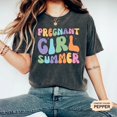 thumbnail image 1 of Pregnant Girl Summer Shirt Baby Shower Gift Mom To Be Shirt Pregnancy Reveal Shirt Baby An - Ivory - 2XL, 1 of 4