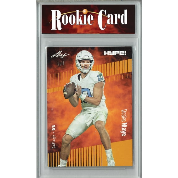 Certified Mint  Drake Maye 2023 Leaf HYPE #114a Gold Blank Back #1/1 Rookie Card New England Patriots
