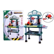 Children's Fun Interactive Indoor Pretend Play Just Like My Daddy I Also Have One Too 97 PCS Of D.I.Y Tools Workbench Playset Toy, Mimic Your Daddy When It Comes To Building In The Garage