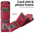 thumbnail image 5 of Allytech Galaxy A12 Case Wallet with Cards Holder & Detachable Shoulder Strap, Ring Holder Kickstand Vintage PU Leather Shockproof Wallet Case Cover for Samsung Galaxy A12 - Red, 5 of 14