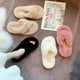 thumbnail image 5 of Pantuflas Peludas De Color Sólido Para Mujer De Otoño E Invierno, Pantuflas De Algodón Cruzadas Planas Antideslizantes Y Resistentes Al Desgaste Methold AP007253-07, 5 of 6