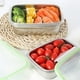 thumbnail image 5 of BRIGHTFUFU 2pcs Caja de almuerzo de acero inoxidable Contenedor Bento Caja de comida de sellado portátil para alimentos (Verde 550ML + 350ML), 5 of 7