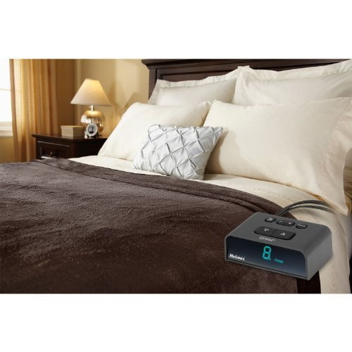 Holmes Sunbeam - King Size Heated Blanket - Luxurious Velvet Plush with 2  Digital Controllers 10 Heat Settings 5yr Warranty - Brown - Walmart.com