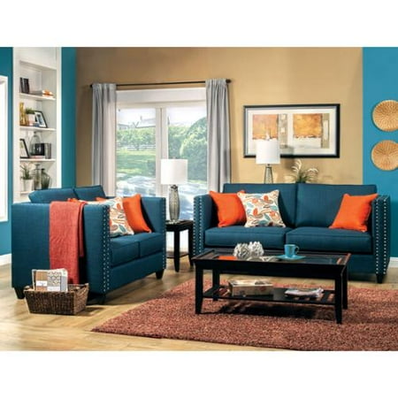 Furniture Of America Jaymie 2 Piece Tuxedo Style Dark