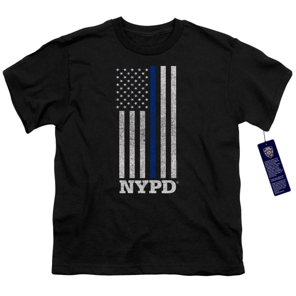 New York City - Thin Blue Line - Youth Short Sleeve Shirt - Large