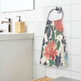 thumbnail image 3 of Yayeee 100% Cotton Hand Towels for Bathroom 16" x 28" Soft Absorbent Kitchen Towel, Red Flowers Pattern, 3 of 7