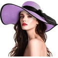 thumbnail image 3 of Sun Hats for Women Wide Brim Summer Beach Hats for Women Foldable Travel Straw UV Protection, 3 of 7