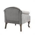 thumbnail image 6 of Velvet Accent Chair,Modern Leisure Chair with Button Tufted Backrest,Upholstered Living Room Chair with Nailhead Arms,Armless Lounge Chair Slipper Chair with Wood Legs or Living Room Bedroom,Gray, 6 of 7